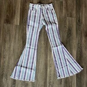 Saints and Hearts Striped Flare Pants